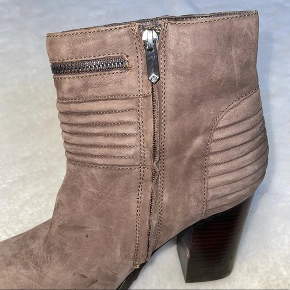 Sam Edelman Fowler Brown Leather Block Heel Ankle Boots 10 Women’s - Picture 7 of 16